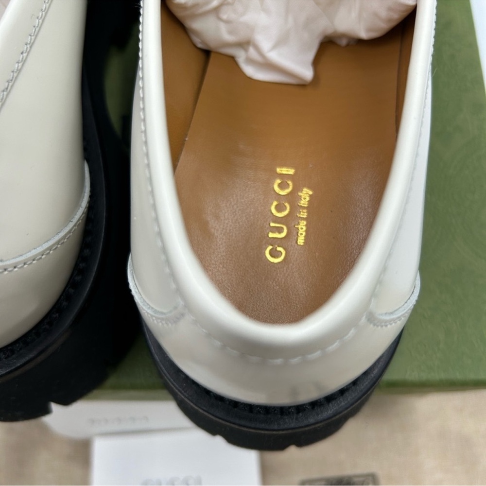 Women’s Gucci, inner locking GG patent leather loafer size 40 made in Italy - Picture 8 of 16
